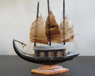 Wooden Junk Boat Model