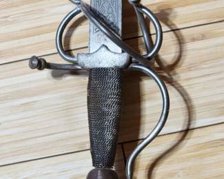 European Rapier Sword with Figural Engraving fifth image