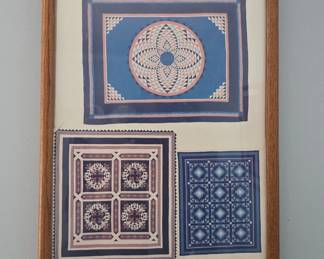 Framed Navajostyle Quilt Pattern Print