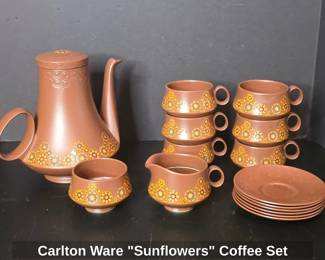 Carlton Ware Sunflowers Coffee Set second image