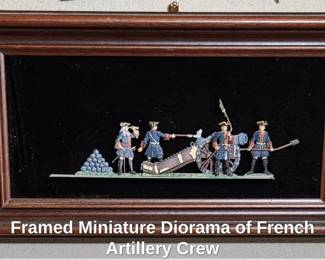 Framed Miniature Diorama of French Artillery Crew