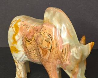Onyx Rhinoceros Figurine