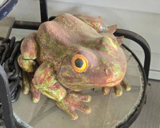 Vintage Arnels Glazed Ceramic Frog Statue