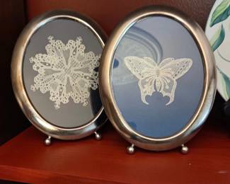 Framed Tatting Butterfly Art second image