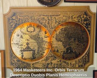 Masketeers Inc. Orbis Terrarum Descriptio Duobis Planis Hemisphaeriis Wall Art