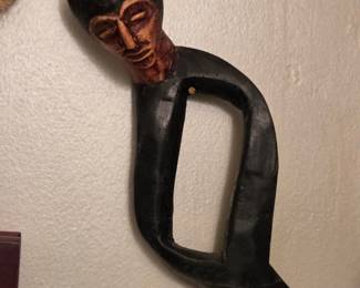 African Tribal Wood Carving Figurine  Baule Style