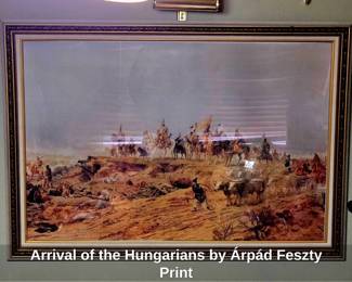Arrival of the Hungarians by rpd Feszty Print