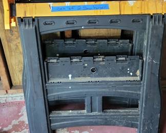 Black and Yellow Folding Sawhorses Set of 