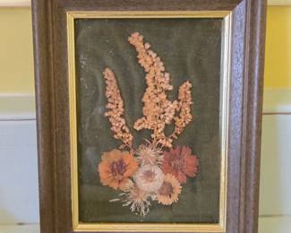 Framed Dried Flower Arrangement