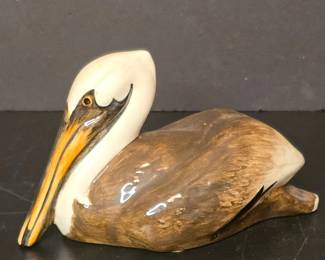 Handcrafted Townsends Ceramics Sitting Pelican Figurine