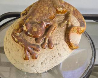 Vintage Shigaraki Ware Frog Figurine