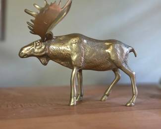Brass Moose Figurine