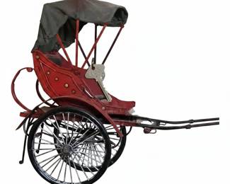 Vintage Jayland Metal Rickshaw Toy second image