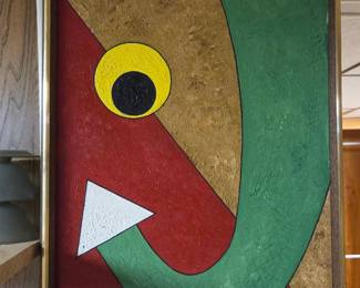Abstract Geometric Painting Signed LOMAR