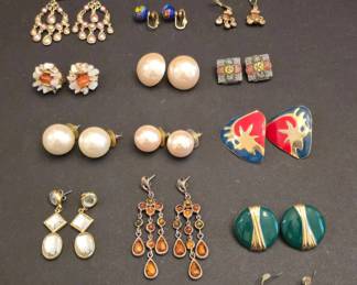 Assorted Costume Jewelry Earrings Collection