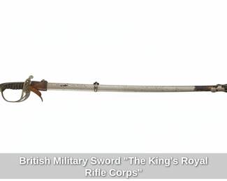 British Military Sword The Kings Royal Rifle Corps