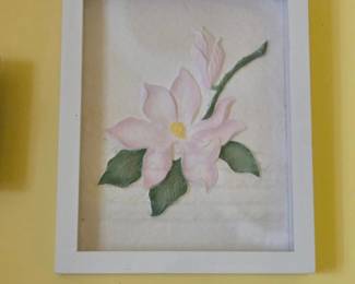 Embossed Magnolia Framed Art
