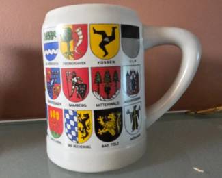 Ceramark Bavarian Crests Beer Stein
