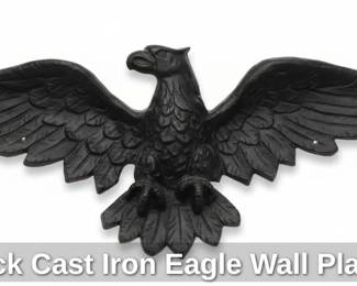Black Cast Iron Eagle Wall Plaque second image