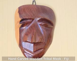 Hand Carved Wooden Tribal Mask  Fiji