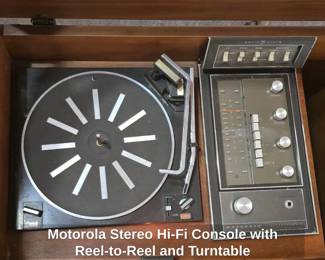 Motorola Stereo HiFi Console with ReeltoReel and Turntable third image