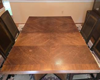 Lane Furniture Co. MidCentury Modern Dining Table with Parquet Top second image