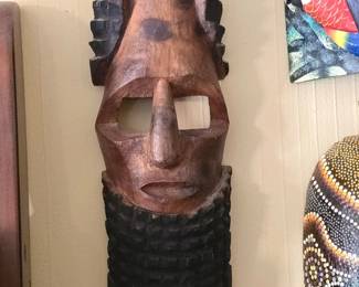 Hand Carved Wooden Tribal Mask