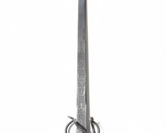 European Rapier Sword with Figural Engraving sixth image