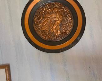 Copper Wall Plaque  Couple Dancing
