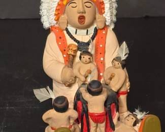 Pueblo Storyteller Pottery Figurine