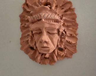 Native American Chief Wall Plaque