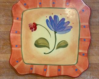 Pfaltzgraff Napoli Hand Painted Bowl and Trivet Set fourth image