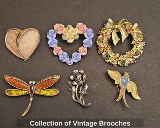 Collection of Vintage Brooches