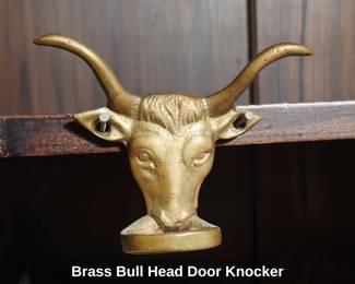 Brass Bull Head Door Knocker