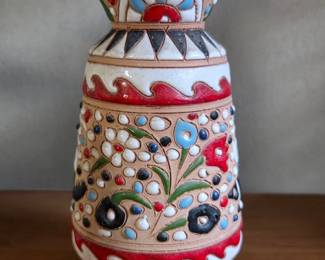HandPainted Ceramic Vase by Spathis Keramik, Rhodes, Greece fourth image