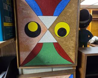 Abstract Geometric Owl Painting by Jovan