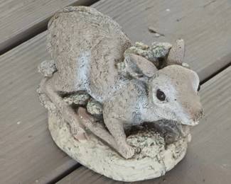 Vintage Ceramic Lying Rabbit Figurine