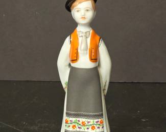 Hollhza Porcelain Figurine  Hungarian Folk Costume