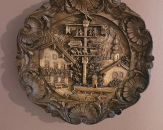 Ruhpolding Wood Carving Wall Plaque
