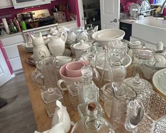 Assorted Glassware and Ceramic Kitchenware Lot