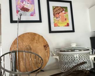 Framed Art Prints of Anthropomorphic Animals with Desserts
