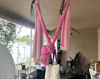 Aerial Silks Hammock Set with Ceiling Mounts