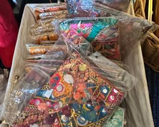 Banjara Embroidered Coin Purses with Mirrors