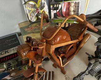 Handcrafted Wooden Harley Davidson Motorcycle Model