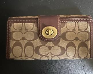 Coach Signature C Monogram Turnlock Wallet