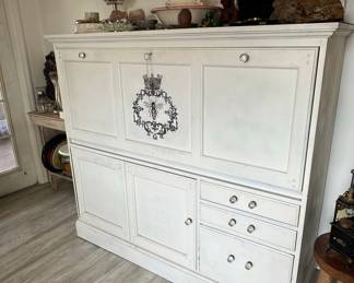 French Country Secretary Desk with Bee Motif