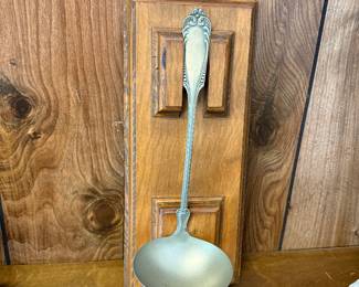 Silver-plate dipper, mounted