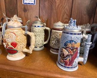 Avon steins, also Budweiser & Miller