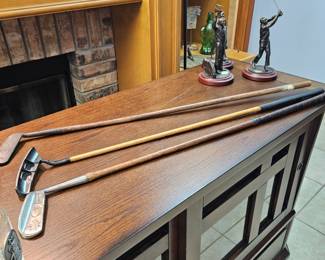 Wood handled golf clubs