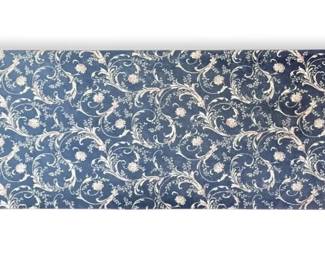 Beautiful Navy Rug With Flowers Runner